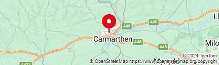 Map of bad weather in carmarthen today